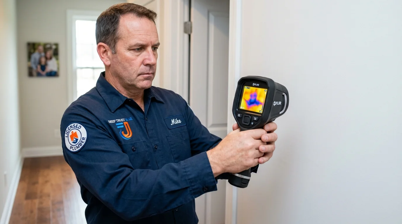 Thermal imaging leak detection by Johns Plumbing LLC in Mascoutah